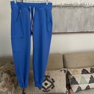 Figs Ciel Blue Zamora Jogger Scrub Pants